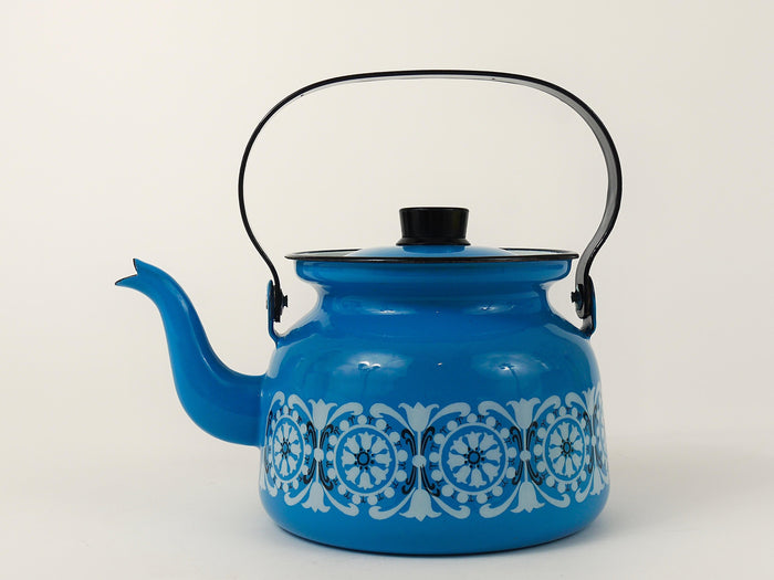 Kaj Franck Mid-Century Enamel Tea Pot Kettle, Finel Arabia, Finland