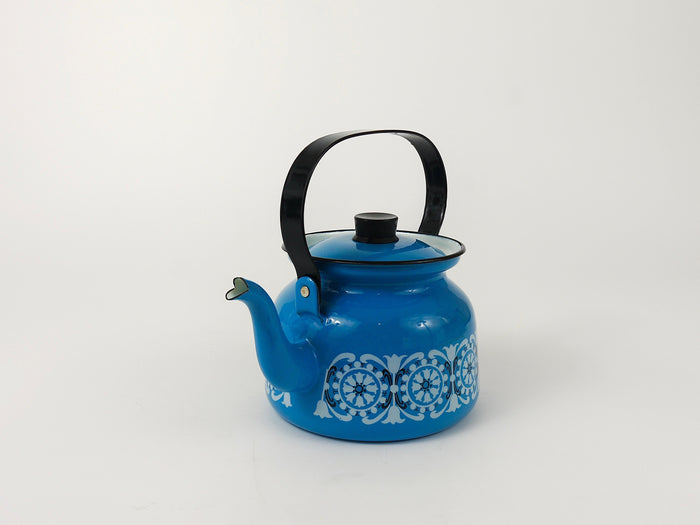 Kaj Franck Mid-Century Enamel Tea Pot Kettle, Finel Arabia, Finland