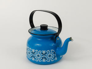 Kaj Franck Mid-Century Emaille-Teekessel, Finel Arabia, Finnland