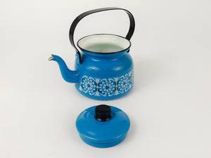 Kaj Franck Mid-Century Emaille-Teekessel, Finel Arabia, Finnland