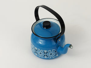 Kaj Franck Mid-Century Emaille-Teekessel, Finel Arabia, Finnland