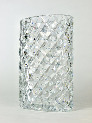 Vase en cristal à facettes étincelant par Claus Josef Riedel, Autriche, années 1970