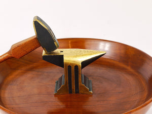 Bol casse-noix, marteau & enclume Mid-Century par Richard Rohac, Autriche, années 1950