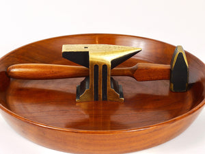 Bol casse-noix, marteau & enclume Mid-Century par Richard Rohac, Autriche, années 1950