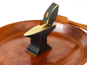 Bol casse-noix, marteau & enclume Mid-Century par Richard Rohac, Autriche, années 1950