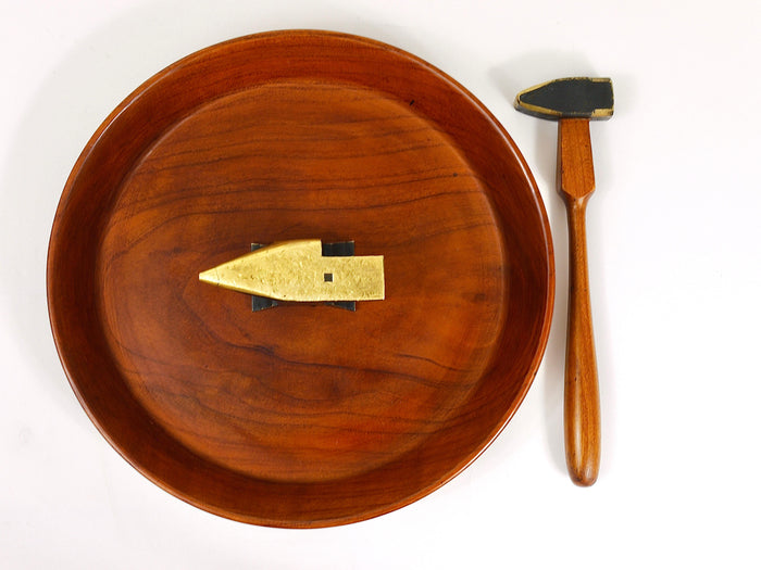 Midcentury Nut Cracker Bowl, Hammer & Anvil by Richard Rohac, Austria, 1950s