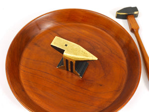 Bol casse-noix, marteau & enclume Mid-Century par Richard Rohac, Autriche, années 1950