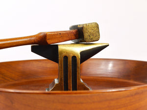 Bol casse-noix, marteau & enclume Mid-Century par Richard Rohac, Autriche, années 1950