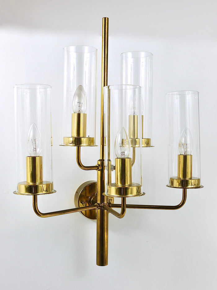 Hans-Agne Jakobsson Sonata Midcentury 5-Armed Sconce Wall Light, Markaryd, 1960