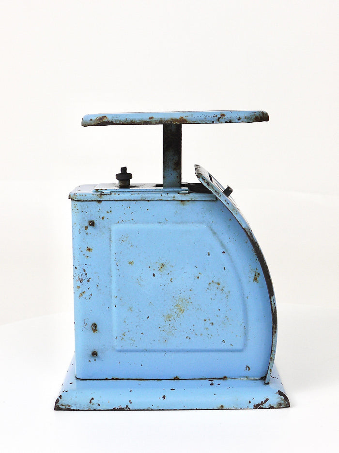 Decorative Blue Marianne Brandt Avantgarde Bauhaus Letter Scale, 1930s, Germany