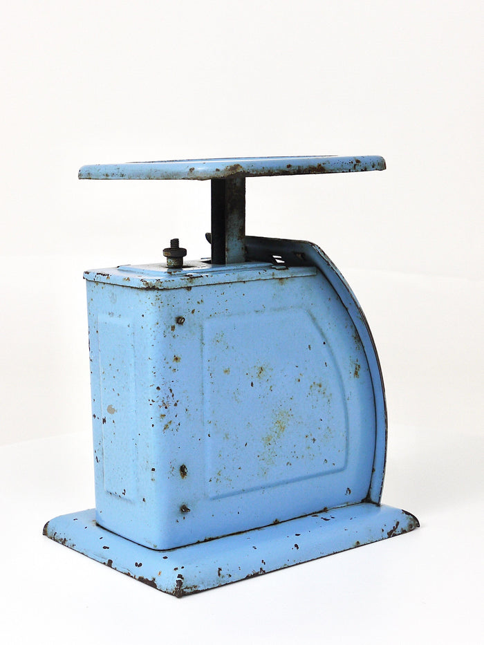 Decorative Blue Marianne Brandt Avantgarde Bauhaus Letter Scale, 1930s, Germany