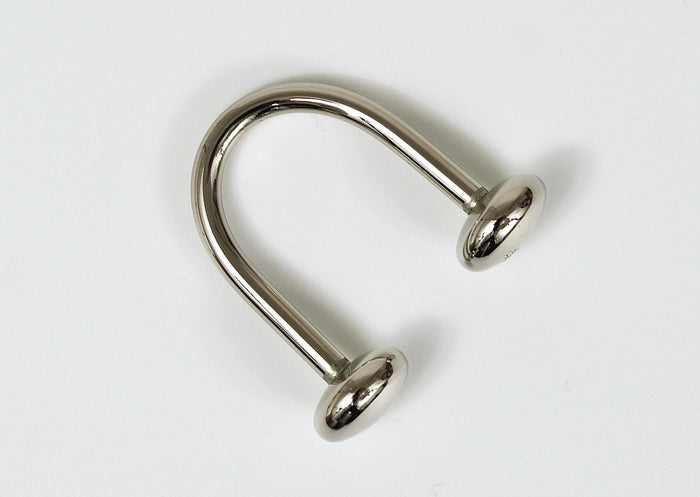 Carl Auböck Nickel Plated U-Shaped Brass Key Ring Chain Holder Knopferl