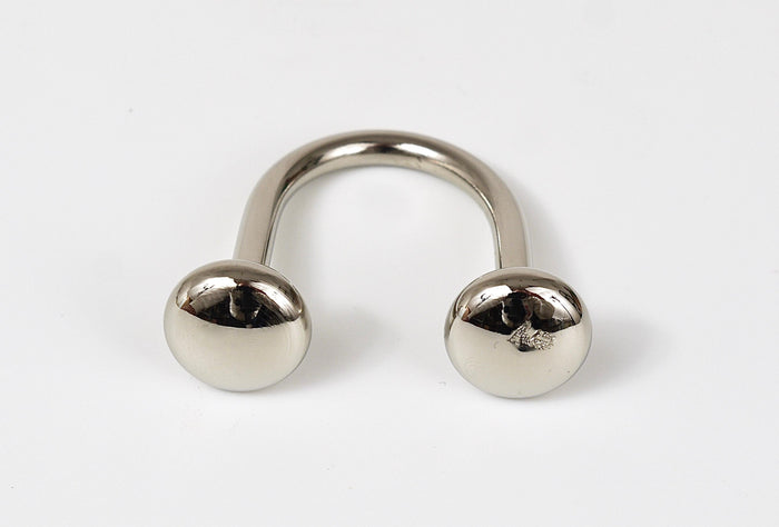 Carl Auböck Nickel Plated U-Shaped Brass Key Ring Chain Holder Knopferl