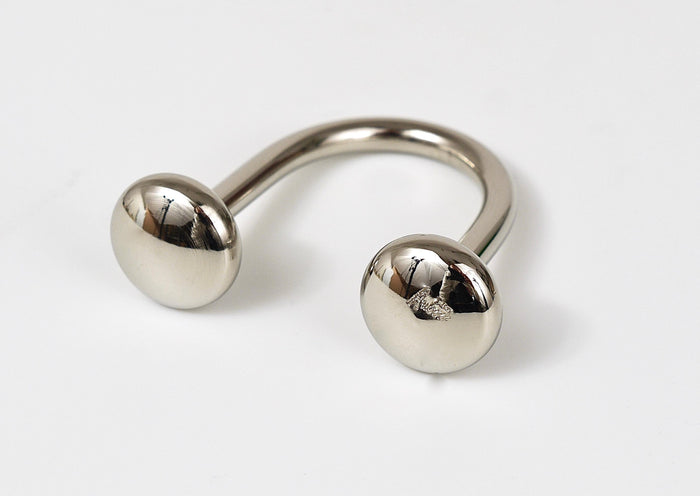 Carl Auböck Nickel Plated U-Shaped Brass Key Ring Chain Holder Knopferl