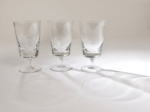 Oswald Haerdtl, set di sei bicchieri da vino Mid-Century in cristallo, Austria, anni 1950