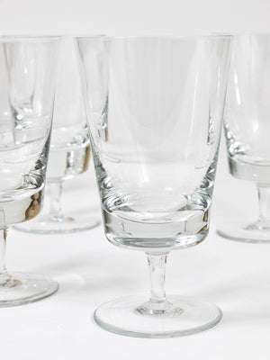 Oswald Haerdtl, set di sei bicchieri da vino Mid-Century in cristallo, Austria, anni 1950