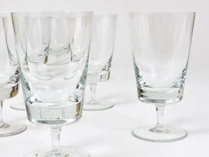 Oswald Haerdtl, set di sei bicchieri da vino Mid-Century in cristallo, Austria, anni 1950