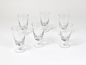 Oswald Haerdtl, set di sei bicchieri da vino Mid-Century in cristallo, Austria, anni 1950