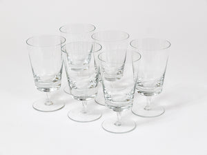 Oswald Haerdtl, set di sei bicchieri da vino Mid-Century in cristallo, Austria, anni 1950