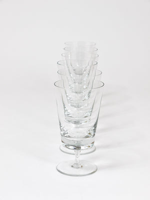 Oswald Haerdtl, set di sei bicchieri da vino Mid-Century in cristallo, Austria, anni 1950
