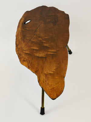 Original Carl Auböck Großer Mid-Century Nussbaum-Baumstamm-Couchtisch, 1950er-Jahre