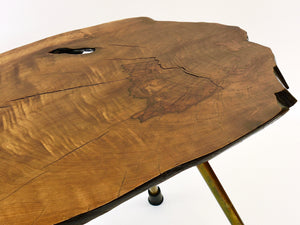 Original Carl Auböck Großer Mid-Century Nussbaum-Baumstamm-Couchtisch, 1950er-Jahre