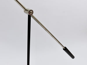 Rupert Nikoll Verstellbare Stehlampe mit Gegengewicht, Mid-Century, Nickel, Messing