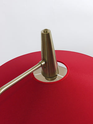Rupert Nikoll Verstellbare Stehlampe mit Gegengewicht, Mid-Century, Nickel, Messing