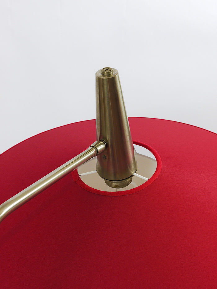 Rupert Nikoll Articulating Counterweight Midcentury Floor Lamp, Nickel, Brass