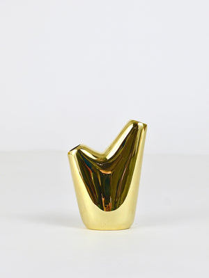 Vase Aorta Mid-Century Modern par Carl Auböck, laiton poli, Autriche
