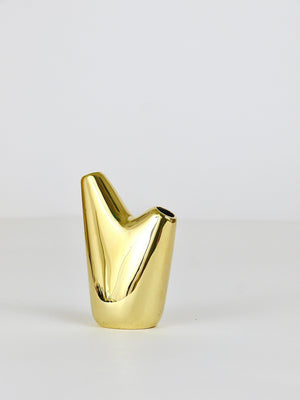 Vase Aorta Mid-Century Modern par Carl Auböck, laiton poli, Autriche