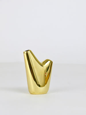 Vase Aorta Mid-Century Modern par Carl Auböck, laiton poli, Autriche