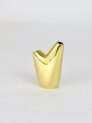 Vase Aorta Mid-Century Modern par Carl Auböck, laiton poli, Autriche