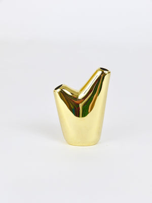 Vase Aorta Mid-Century Modern par Carl Auböck, laiton poli, Autriche