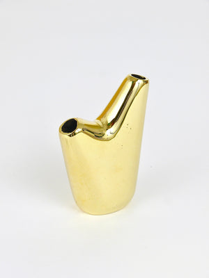 Vase Aorta Mid-Century Modern par Carl Auböck, laiton poli, Autriche
