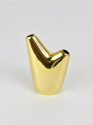 Vase Aorta Mid-Century Modern par Carl Auböck, laiton poli, Autriche
