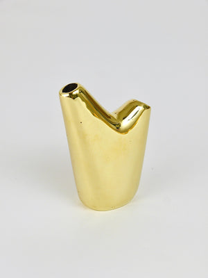 Vase Aorta Mid-Century Modern par Carl Auböck, laiton poli, Autriche
