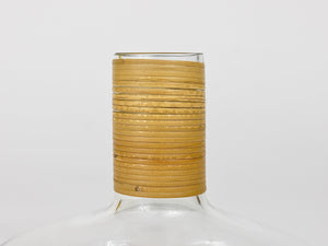 Carl Aubock Vase or Decanter with Wicker Top, Midcentury, Austria, 1950s