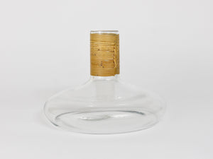Carl Aubock Vase or Decanter with Wicker Top, Midcentury, Austria, 1950s