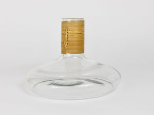 Carl Aubock Vase or Decanter with Wicker Top, Midcentury, Austria, 1950s