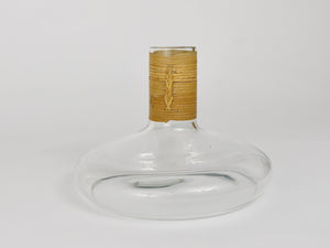 Carl Aubock Vase or Decanter with Wicker Top, Midcentury, Austria, 1950s