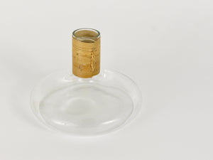 Carl Aubock Vase or Decanter with Wicker Top, Midcentury, Austria, 1950s