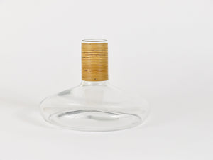Carl Aubock Vase or Decanter with Wicker Top, Midcentury, Austria, 1950s