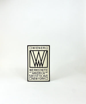 Rare enseigne publicitaire émaillée Wiener Werkstätte of America Inc New York
