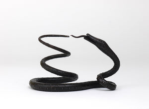 Sculpture de serpent en fer forgé à la main, dans le style d'Edgar Brandt, Autriche, années 1920