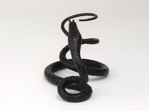 Sculpture de serpent en fer forgé à la main, dans le style d'Edgar Brandt, Autriche, années 1920