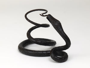 Sculpture de serpent en fer forgé à la main, dans le style d'Edgar Brandt, Autriche, années 1920