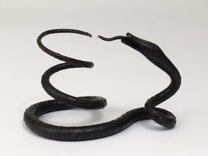 Sculpture de serpent en fer forgé à la main, dans le style d'Edgar Brandt, Autriche, années 1920