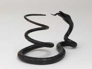 Sculpture de serpent en fer forgé à la main, dans le style d'Edgar Brandt, Autriche, années 1920