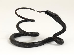 Sculpture de serpent en fer forgé à la main, dans le style d'Edgar Brandt, Autriche, années 1920